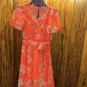 Lilt Peach Flowered Dress